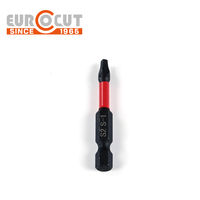 EUROCUT Meilleurs embouts de tournevis S2 Embout de tournevis magnétique à impact à tête carrée en acier pour tournevis à percussion