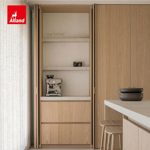Mueble de Cocina y Comedor Estilo Copenhague Tradicional de Allandcabinet, Madera de Roble Claro, Estilo Japandi, con Tiradores <span class=keywords><strong>Empotrados</strong></span> - Product Image 1
