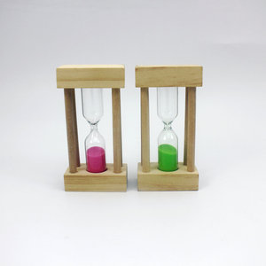 XINBAOHONG Đồng Hồ Cát Khung Gỗ Thông Mini 3 Phút Để Kiểm Soát Thời Gian - Product Image 5