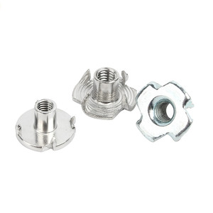 Inserto Roscado Resistente a la Corrosión, Tuerca en T de 4 Puntas, Tuercas de Cuatro Garras, Acero al Carbono, Zincado, Grado 8.8/10.9, M4 M5 M6 - Product Image 1