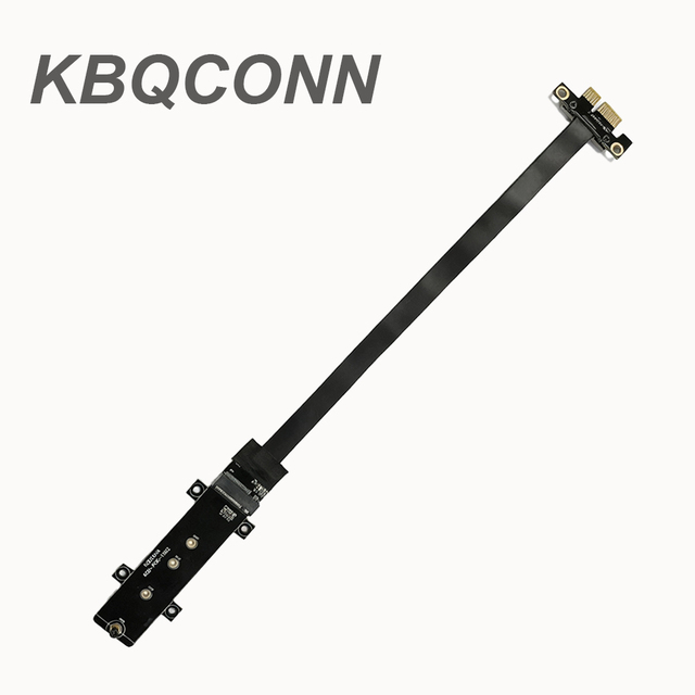 PCIe 4.0 Gen4 X1 to M.2 NVMe SSD Extension Cable, M-Key Riser Ribbon Card for 2242/2260/2280 SSD Desktop Motherboard
