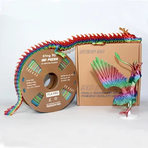 Sting3D Rainbow 1kg/roll 1.75mm pla 3d printer filament and multiple colors in one roll filament for 3d printer