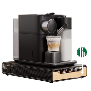 Tiroir de rangement <span class=keywords><strong>pour</strong></span> dosettes de café en bois et métal, capacité de 60 capsules, le plus populaire, compatible avec les dosettes Nespresso - Product Image 2