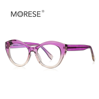 MORESE 2168 femmes Irisated TR90 cadre optique lunettes de blocage des yeux de chat clair pour la lecture en gros