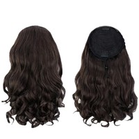 Perruque de cheveux Remy pour femmes européennes et américaines, queue de cheval transparente à cordon, bouclée moyenne et volumineuse, blonde, tressée, style Roman Curl