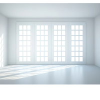 Fenêtre fixe moderne en PVC, double vitrage, verre trempé, insonorisée, isolation thermique, cadre en plastique, taille personnalisée, fabricant