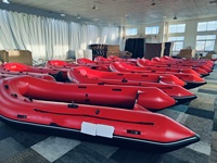 Certifié CE 5m dériveur de pêche gonflable Hypalon PVC matériel plancher en aluminium 10-12 personne capacité Durable bateau à rames dérive