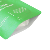 Sacs d'emballage personnalisés en film polyester de qualité alimentaire, à fermeture éclair, résistants à l'humidité, pour poudre de matcha et de chocolat, impression par gravure
