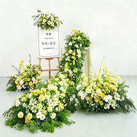 Waterfall-stijl kunstbloemen tafeldecoratie zijden roos baby's adem bloemstuk bruiloft afstuderen evenement feest decoratie