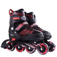 Patins à roulettes en ligne pour débutants adultes et enfants, garçons et filles, avec roues en polyuréthane entièrement lumineuses, une seule rangée