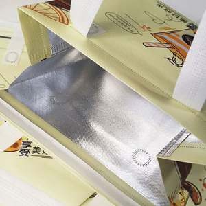 ถุงใส่อาหารแบบไม่ทอ กันน้ำมัน กันน้ำ เก็บความร้อน ถุงเคลือบสี ถุงบรรจุภัณฑ์สำหรับจัดเลี้ยง โรงงานขายส่ง - Product Image 5