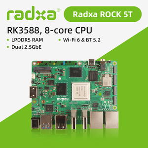Carte embarquée ROCK 5T RK3588 8 cœurs, sortie vidéo 8K, LPDDR5, WiFi 6, développement industriel SBC Radxa - Product Image 2
