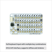 Carte d'unité M5stack en panneau de particules KB v1. Clavier IoT Qwerty officiel mini 50 touches avec MCU Atmega8a, LED RGB programmable I2C, Uiflow