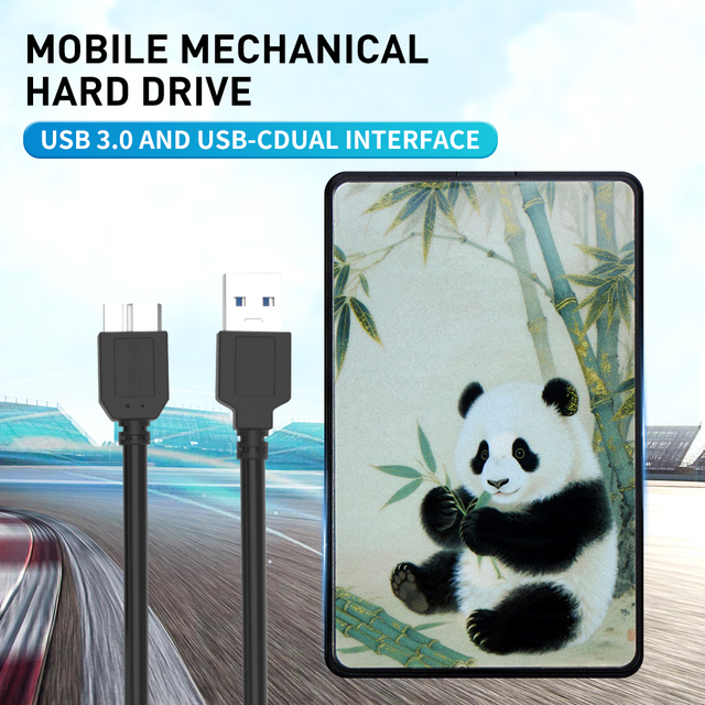 Pilcnla Portable Hard Drive 500GBExternal Storage for Mobile Phones and Computers, High Capacity External HDD