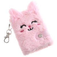 Venta al por mayor lindo gato de peluche cubierta de dibujos animados Mini bolsillo estudiante niños 4 estilos escritura dibujo libro regalo promoción cuaderno