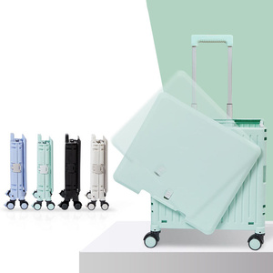 Chariot de supermarché pliable en <span class=keywords><strong>plastique</strong></span> à grandes roues avec couvercle suspendu pour le <span class=keywords><strong>camping</strong></span> - Product Image 2