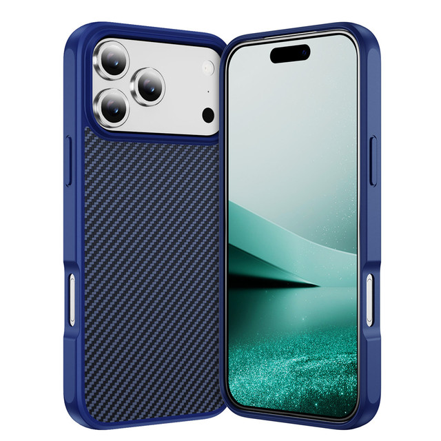 Business Ultra-thin Carbon Fiber Shockproof Case for iPhone 17 16 15 14 13 Pro Max 17 Air 16E TPU Acrylic Mobile Phone Case