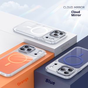 Funda para Teléfono Móvil Regena Cloud Mirror, Marco Metálico para Cámara, Antigolpes, Magnética, Alta Claridad, para iPhone 15, 16, 17 Pro Max - Product Image 6