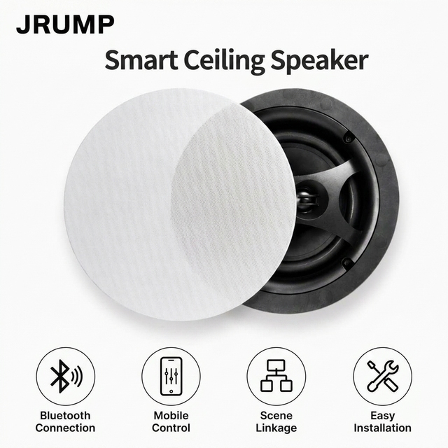 Smart Ceiling Speaker  Wireless Loudspeaker Scene Linkage Easy Installation for Home Hotel Background Music System