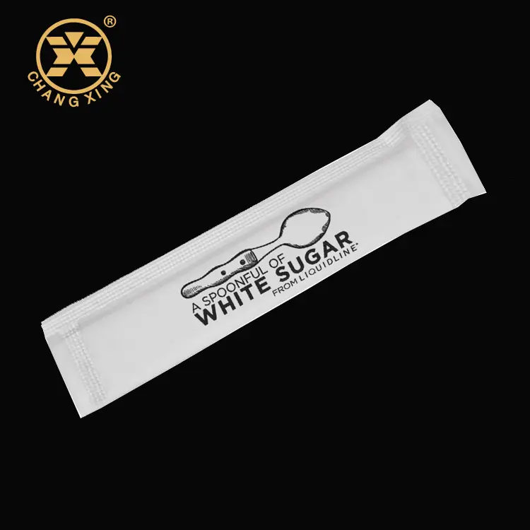 Bustine di zucchero Poly Coated imballaggio di carta rotolo di pellicola contatto per uso alimentare carta bianca/bustine di zucchero PE
