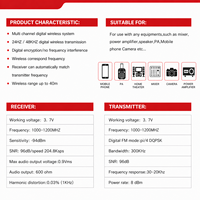 Microphone sans fil JIN JUE 2.4G à fixation sur la tête, rechargeable, pour enseignement en direct, guide touristique, karaoké, vente