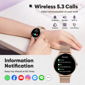 Lige bwjx523 quay số cuộc gọi Smartwatch ai trợ lý giọng nói điều khiển âm nhạc GPS theo dõi <span class=keywords><strong>iOS</strong></span> <span class=keywords><strong>Android</strong></span> tương thích mặc thiết bị cho phụ nữ - Product Image 3