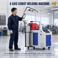 Robot de soudage collaboratif MIG Cobot avec chariot pour travaux de structure en acier, sans programmation requise, à déplacement manuel, certifié CE