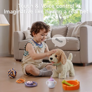 Tumama Kids Interactive Realistic Stuffed Pet Electric Barking Musical <strong>Walking</strong> Plush Dog <strong>Toy</strong> with Touch and Voice Control - Product Image 3