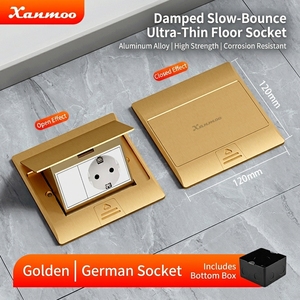 <span class=keywords><strong>Prise</strong></span> de sol encastrée ultra-fine étanche à l'eau en alliage d'aluminium de type EU 120 avec amortissement - Product Image 1