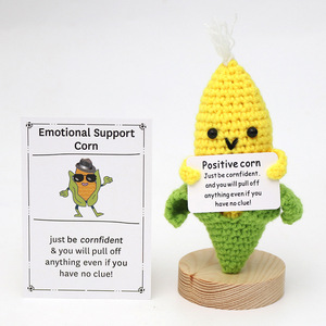 Corn <strong>Home</strong> Ornaments Pendant Decor Hand Knitted Finished Product Funny <strong>Expressions</strong> Positive Energy Cute Card Toy Doll - Product Image 3