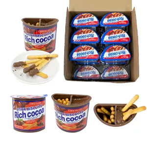 Oem Kopje Chocoladekoekjestokje Knapperige Koekjesstokje Zoetwaren Chocolade Met Chocoladejam