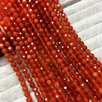 Cristallo moda belle perline agata rossa 64 perline rotonde sfaccettate cristallo perline fai da te cristallo