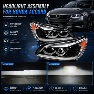 Produsen Lampu Depan Berkualitas Tinggi Desain Unik Pabrik untuk Lampu Depan Otomotif Honda Accord 2014-2017 Grosir Lampu Utama - Product Image 5