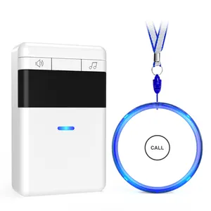 Tuya WiFi Pager Personal Emergency Button Personal Alarm Calling System Waterproof Wireless Doorbell Elderly Caregiver