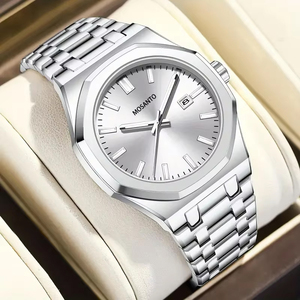 Giá thấp bán buôn sang trọng thể thao thời trang thạch anh xem cho nam giới đa chức năng thép không gỉ sáng lịch không thấm nước - Product Image 2