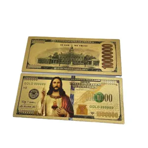 Custom 24k Gold Banknote Jesus Plated 100 Dollars Bill Gold Foil Money Collection Gifts