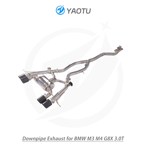 YT Valvetronic зеркальная полированная выхлопная система Catback, 304 нержавеющая сталь для Bmw G8x G80 G82 M3 M4 - Product Image 3