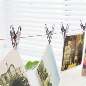 Lot de 20 pinces à <span class=keywords><strong>linge</strong></span> robustes <span class=keywords><strong>en</strong></span> acier inoxydable pour la maison et la salle de bain, promotionnelles et multi-achats - Product Image 5