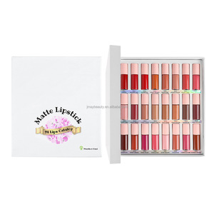 Kit Makeup Logo kustom kosmetik Lip Gloss DIY Lip Gloss berkilau merah muda <span class=keywords><strong>Set</strong></span> Lipstik Mini berkilau Matte grosir - Product Image 2