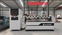 Machine de fraisage CNC rotative multi-têtes 4 axes 8 têtes CA-1225 de bonne qualité avec moteur et PLC, broche 2,2 kW