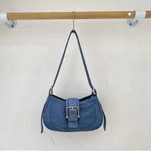 2023 Summer Retro Underarm Bag New Design Sense Shoulder Bag New Trend Women's Bag Spliced Crescent