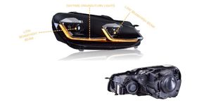 Fari a LED Bianchi Freddi per VW <span class=keywords><strong>Golf</strong></span> 6 MK6 con Striscia Decorativa Argento, Plug and Play, Nuovi Fari Auto - Product Image 3