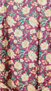Bata Larga Floral para Mujer, Manga Tres Cuartos, Cuello en V, Algodón Suave Tejido, Kimono Informal para Primavera - Product Image 5
