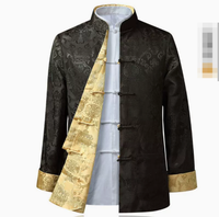 Chemise de dragon chinois pour hommes, manteaux de Kung Fu, costume traditionnel chinois du Nouvel An chinois, vêtements traditionnels chinois pour hommes, vestes Hanfu pour hommes