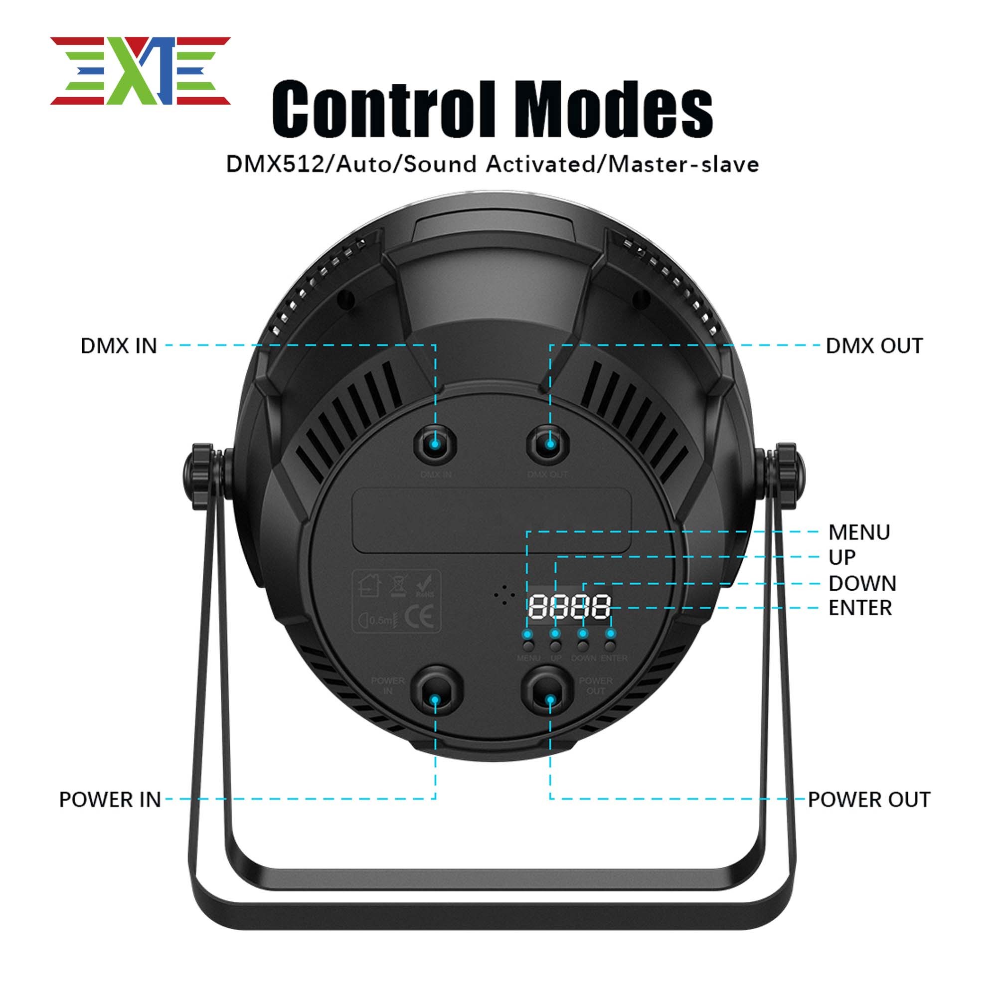 54*3W LED RGB Par Light 3-in-1 DMX512 Sound Auto Master Slave IP33 6000K Stage Wash Lighting DJ Club Wedding Disco Bar Light