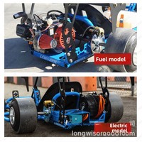 Kart à pédales électrique à essence pour adultes, avec châssis robuste, pneus de drift professionnels, spécifiques à la piste, moteur 200CC, vitesse maximale de 12000 tr/min