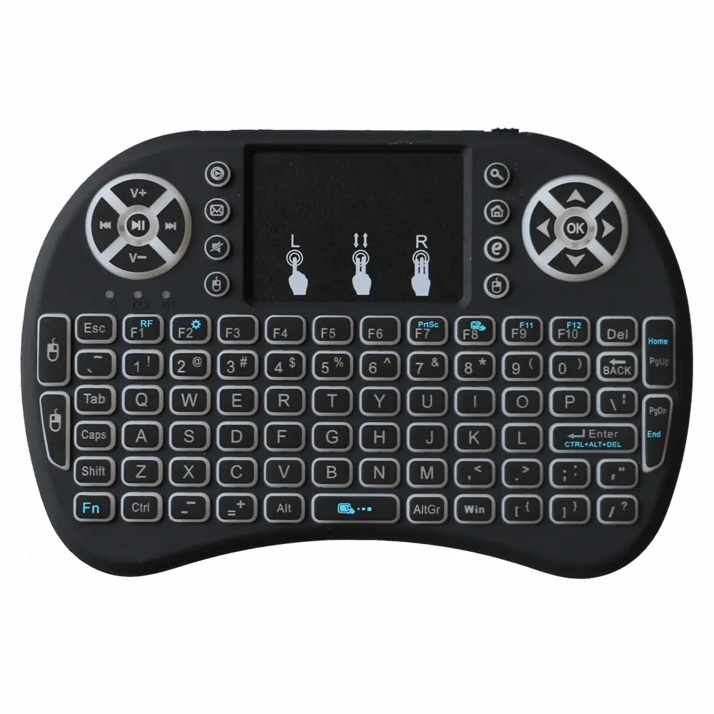 Mini clavier sans fil i8 2.4GHz avec pavé tactile, pour ordinateur portable, Android TV Box, PC, Air Mouse