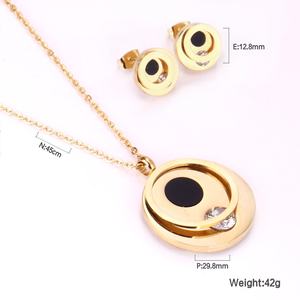 <b>Pearl</b> Creative Fashion Women Gold Plated Jewelry <b>Set</b> Manufacturer Stainless Steel Jewelry <b>Sets</b> - Product Image 6