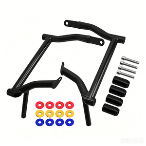 Sacoche de selle style One Word pour moto, barre de protection arrière pour Harley Touring 2009+, protection de bagages, pare-chocs en acier noir - Product Image 4