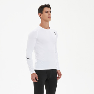 Camiseta Deportiva Ajustada para Hombre, Otoño Invierno, Forrada de Felpa, Gruesa, de Secado Rápido, Elástica, Ropa Interior Térmica - Product Image 2